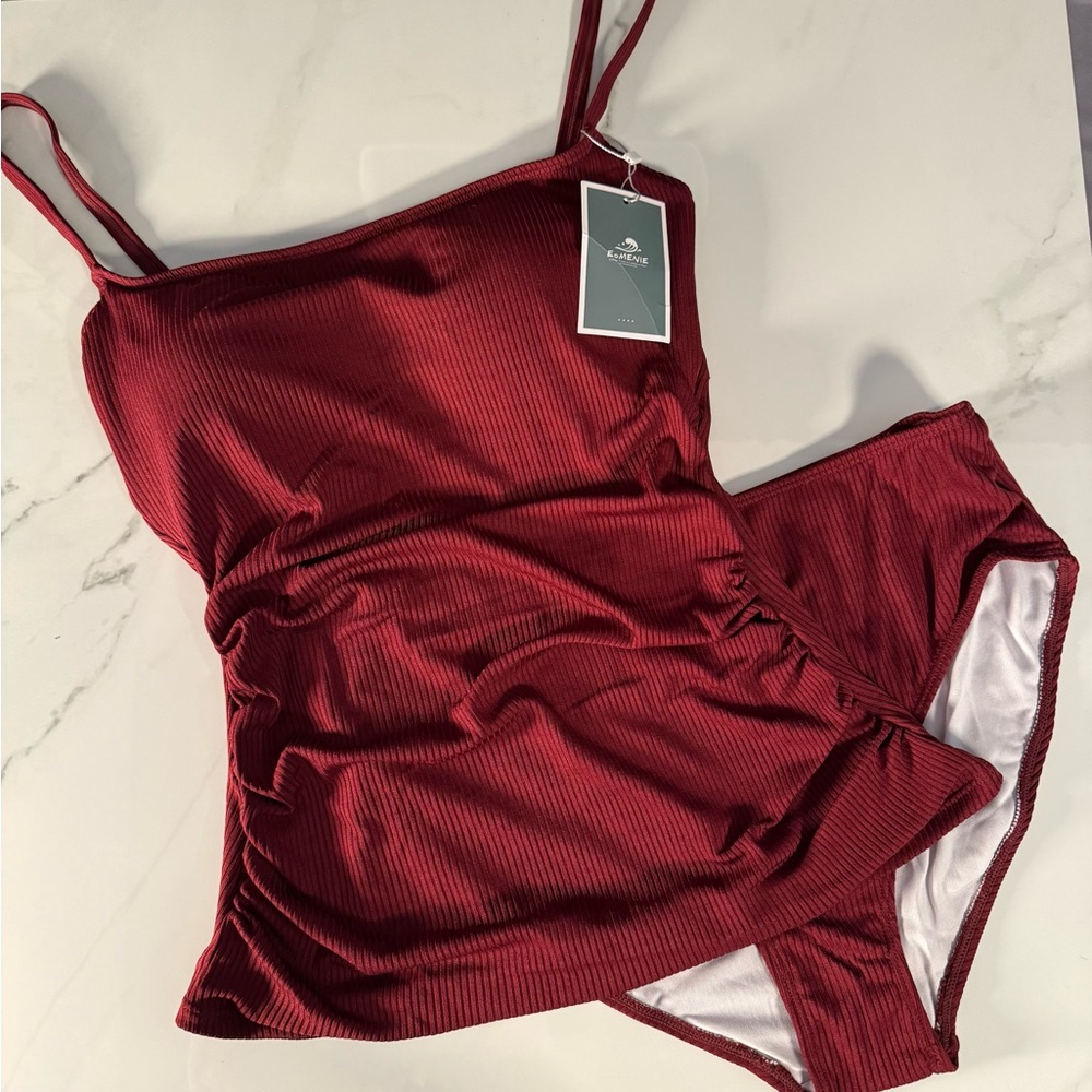 Burgundy Chemise Set